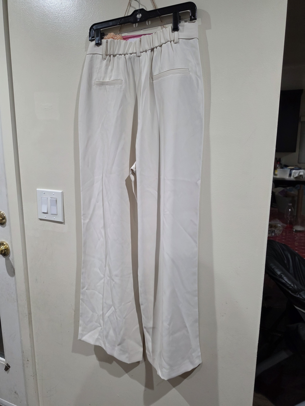 French Connection Ivory Wide-Leg High Waist Trousers Size M - Picture 5 of 8